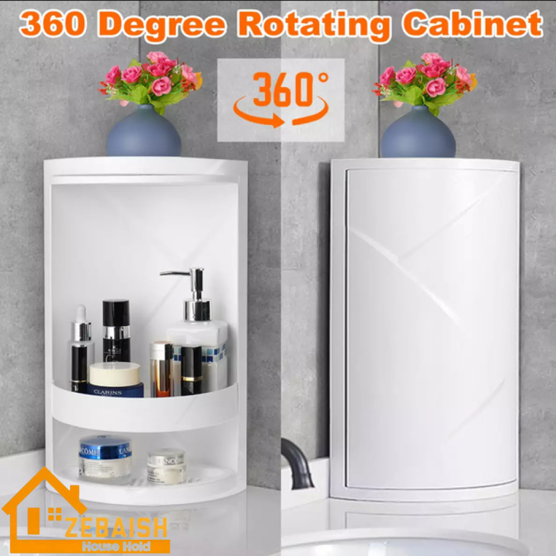 Corner Storage Cabinet (360? Rotatable)