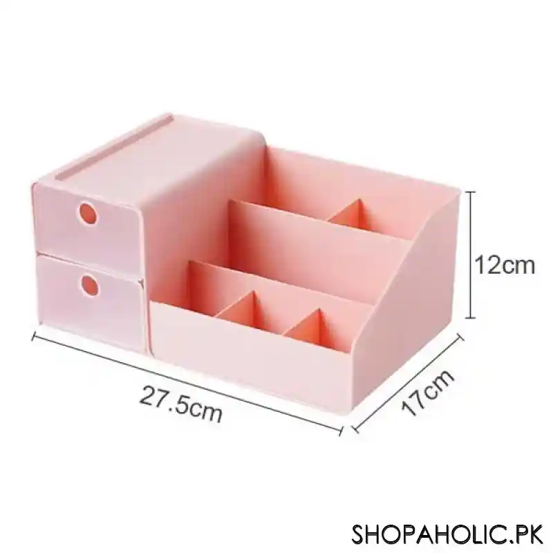 Desktop Cosmetic Storage Box with Drawers and Compartments for Dressing Table