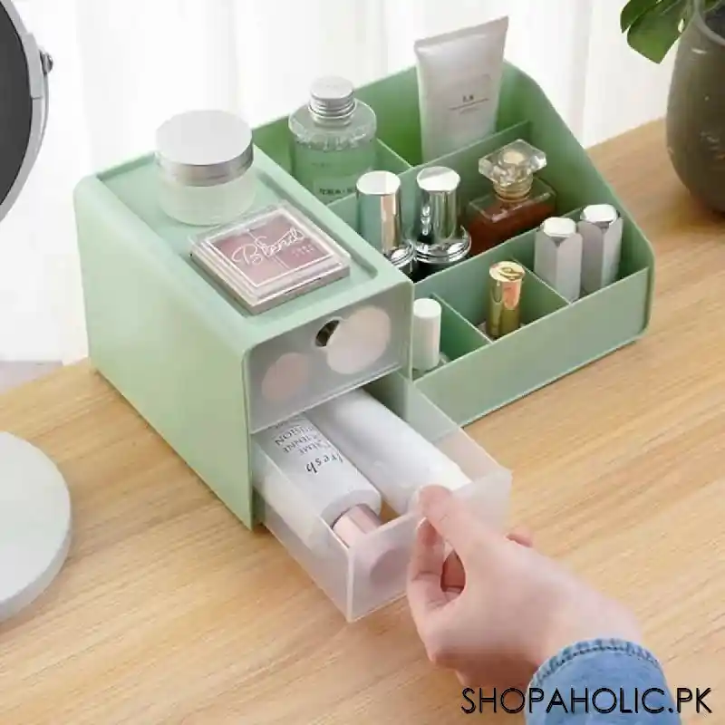 Desktop Cosmetic Storage Box with Drawers and Compartments for Dressing Table