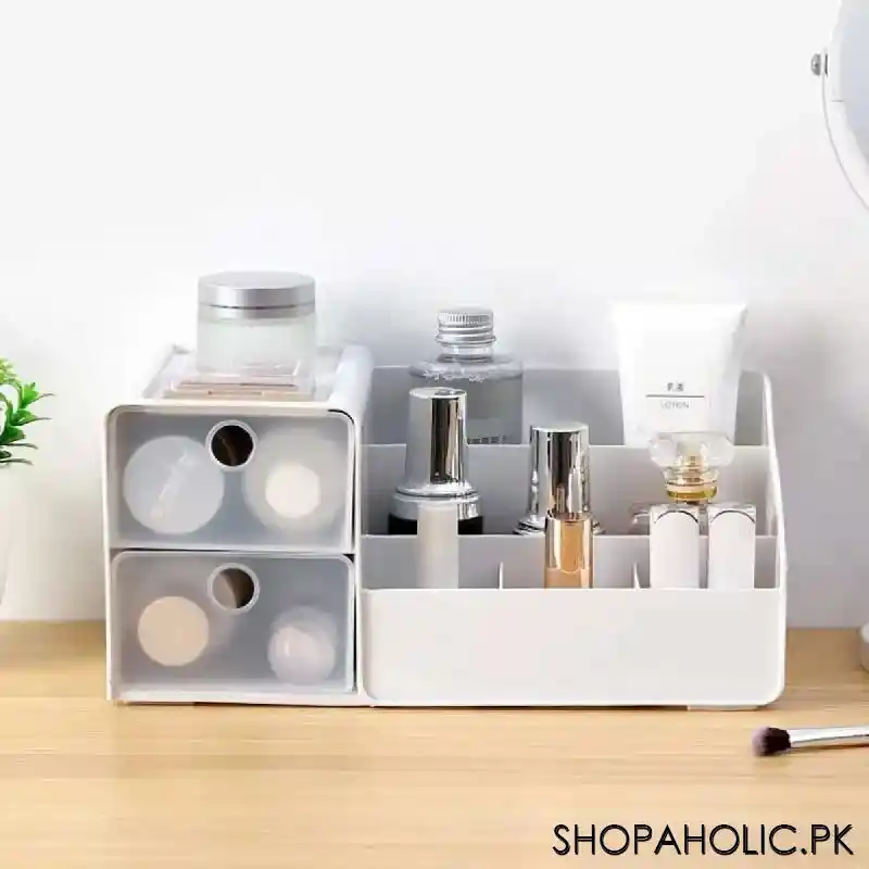 Desktop Cosmetic Storage Box with Drawers and Compartments for Dressing Table