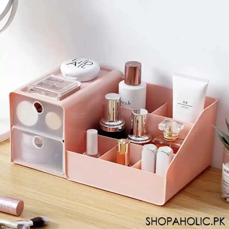 Desktop Cosmetic Storage Box with Drawers and Compartments for Dressing Table