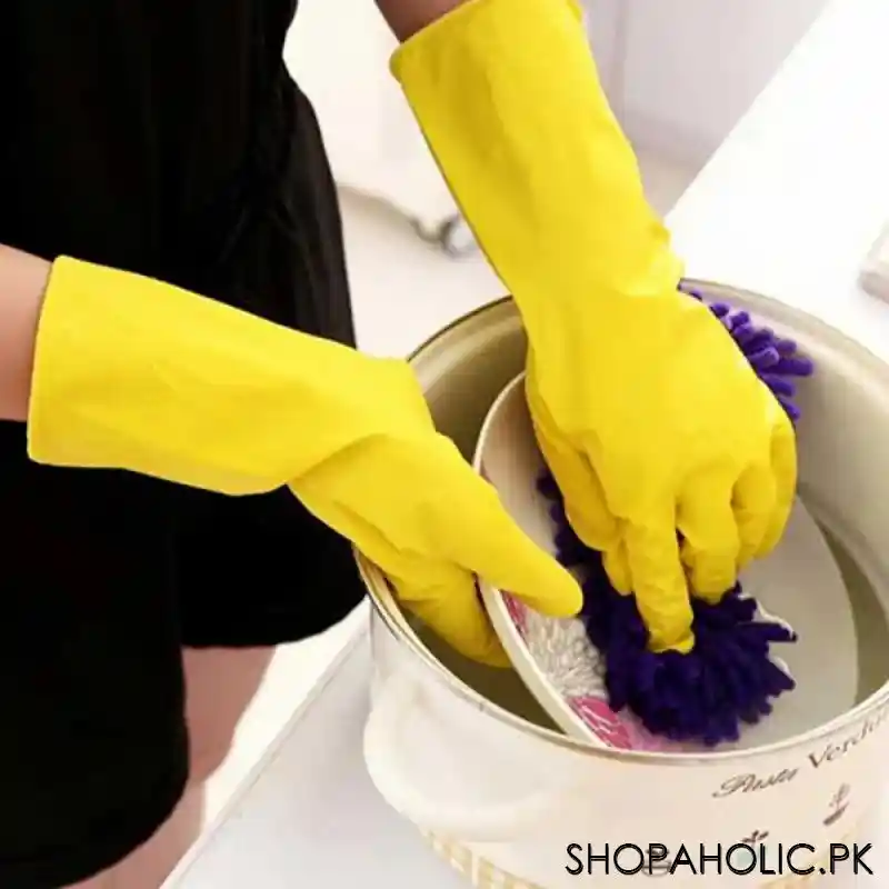 Dolphin Latex Household Dishwashing Gloves - Pair
