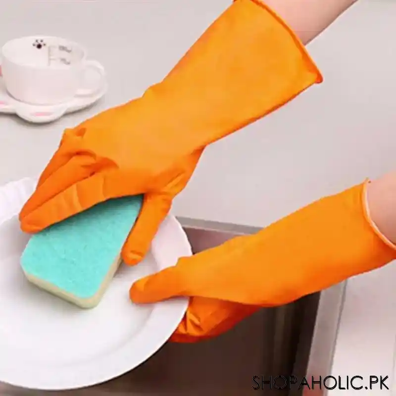 Dolphin Latex Household Dishwashing Gloves - Pair