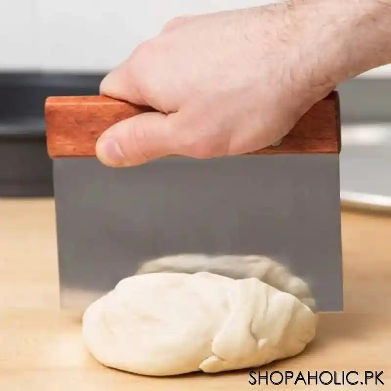 Dough Scraper with Wooden Handle