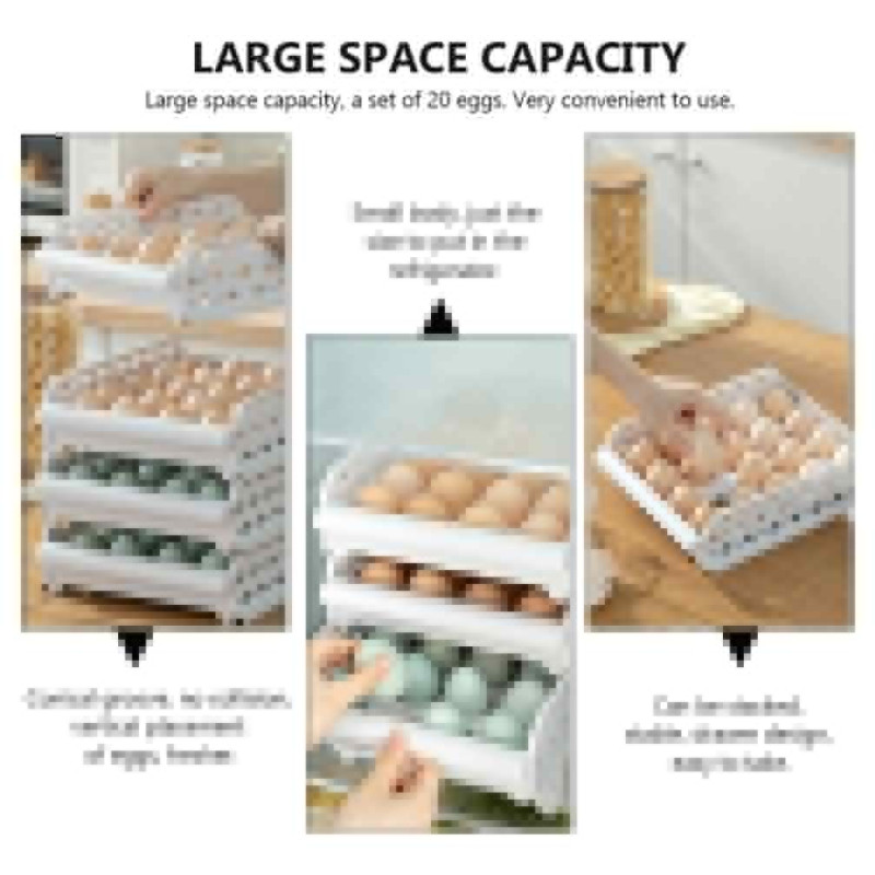 Drawer Type 40 Grids Egg Storage Box