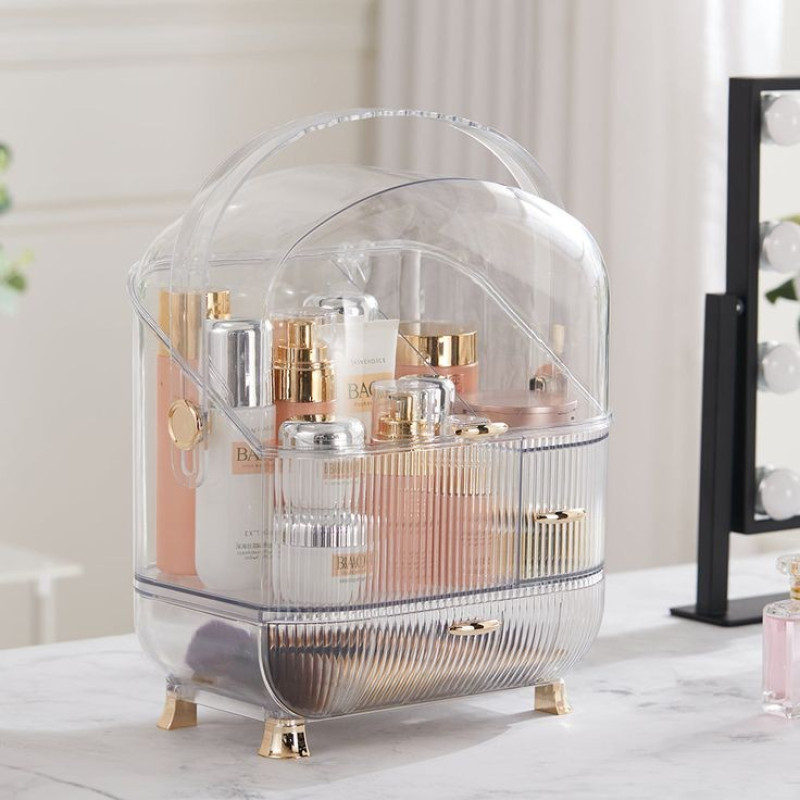 Luxury Acrylic Large Capacity Dressing Table Organizer (Box Packing)