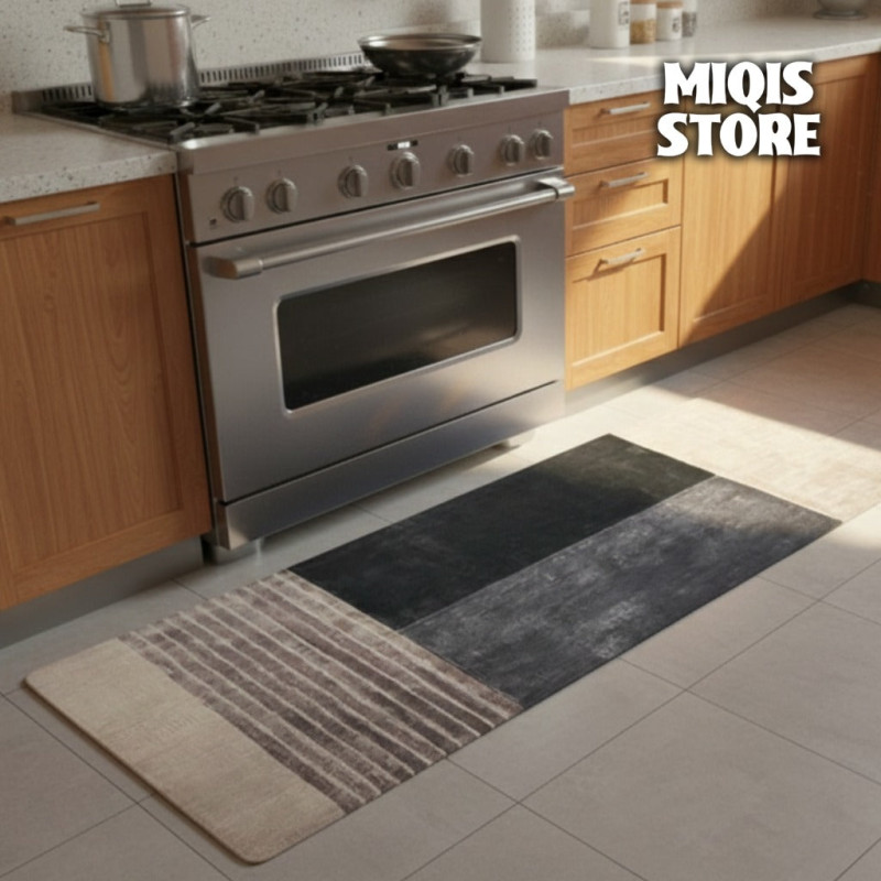Anti Slip Water Absorbent Runner With Mat (Extra Large Design 34)