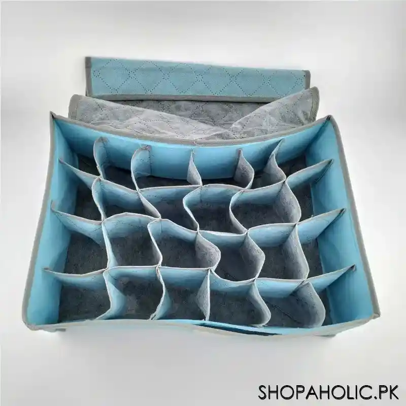 Foldable 24 Grid Socks and Belt Organizer