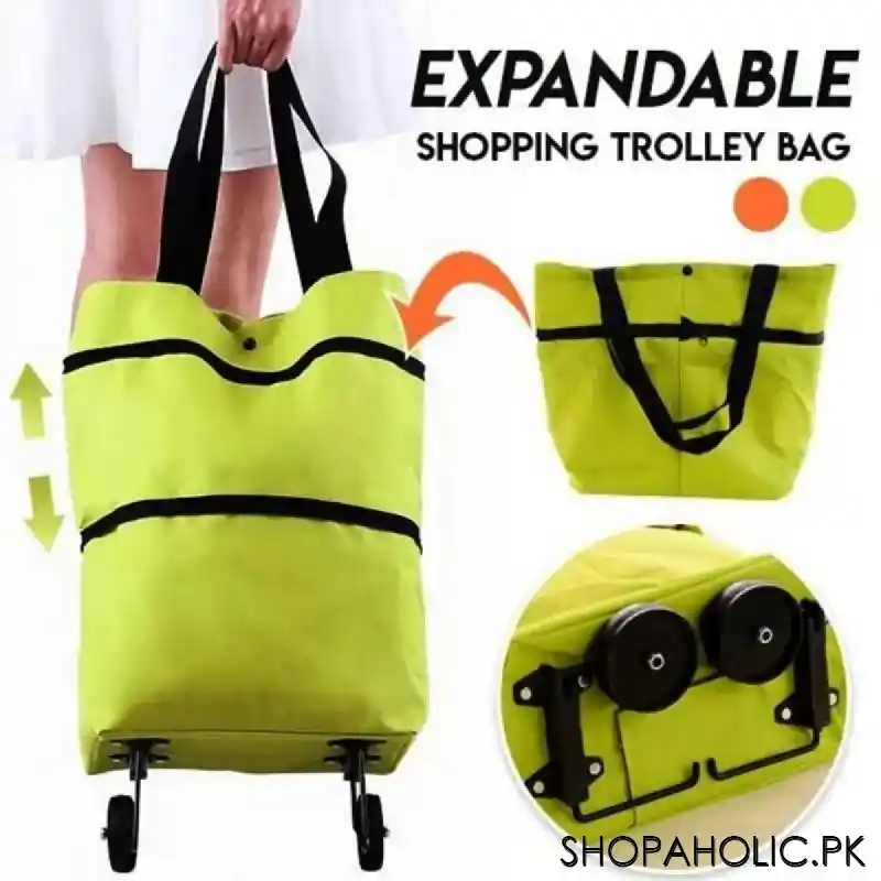 Folding Shopping Pull Cart Trolley Bag with Wheels