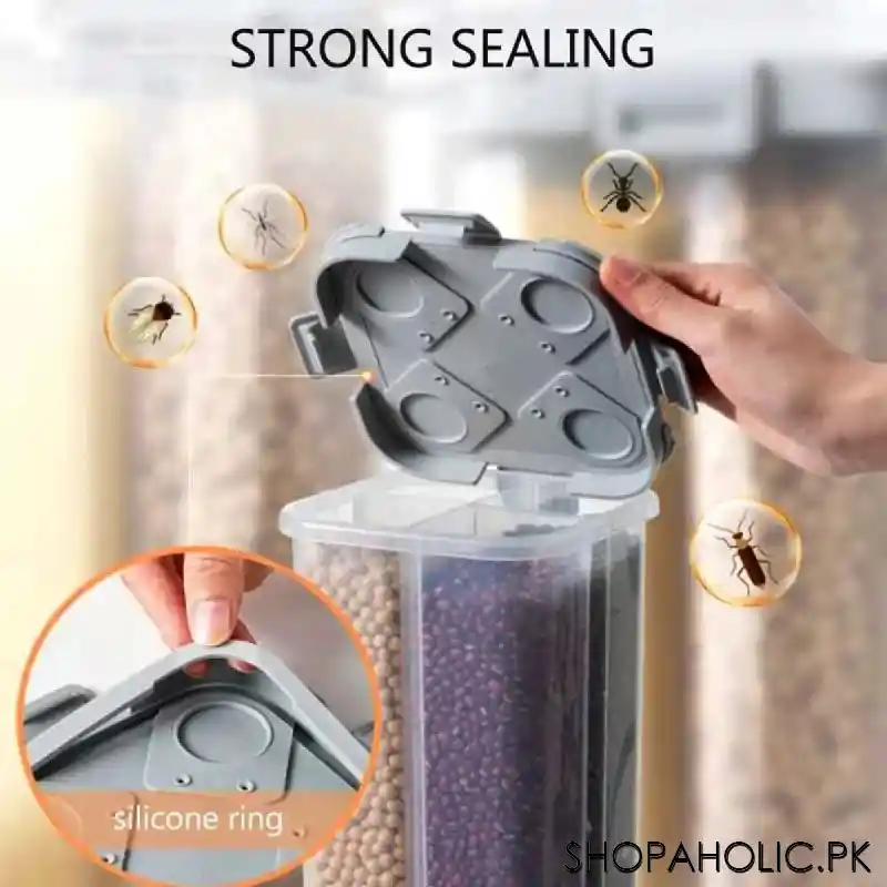 Food Storage Dispenser Airtight Container Jar with 4 Sections - 2300ml