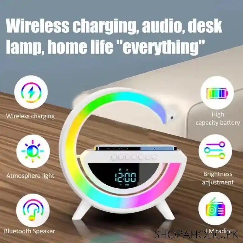G Lamp Speaker With Digital Clock