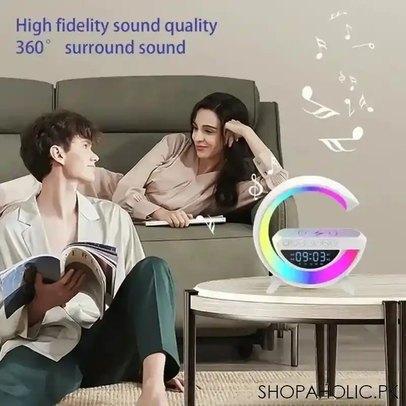 G Lamp Speaker With Digital Clock