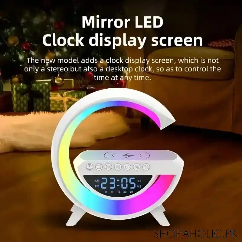 G Lamp Speaker With Digital Clock
