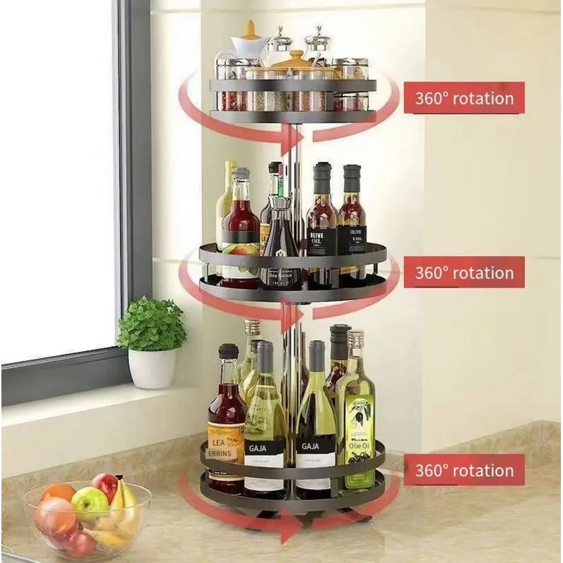 360Â° Rotatable Metal Storage Organizer by MATRIX