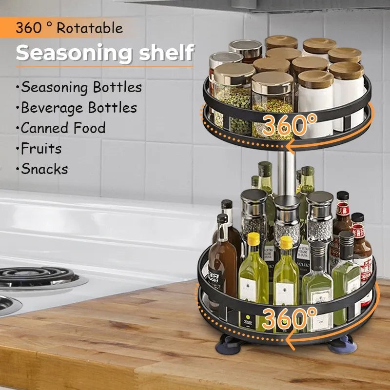 360Â° Rotatable Metal Storage Organizer by MATRIX
