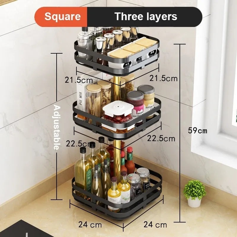 360Â° Rotatable Metal Storage Organizer by MATRIX