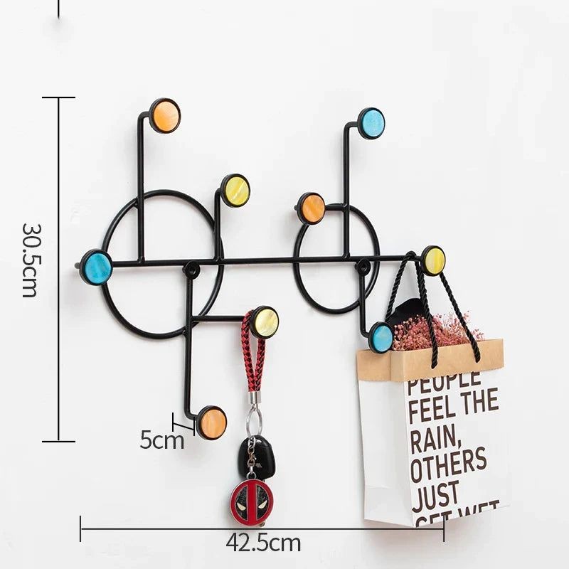 Nordic Style Wall Shelf With Hooks
