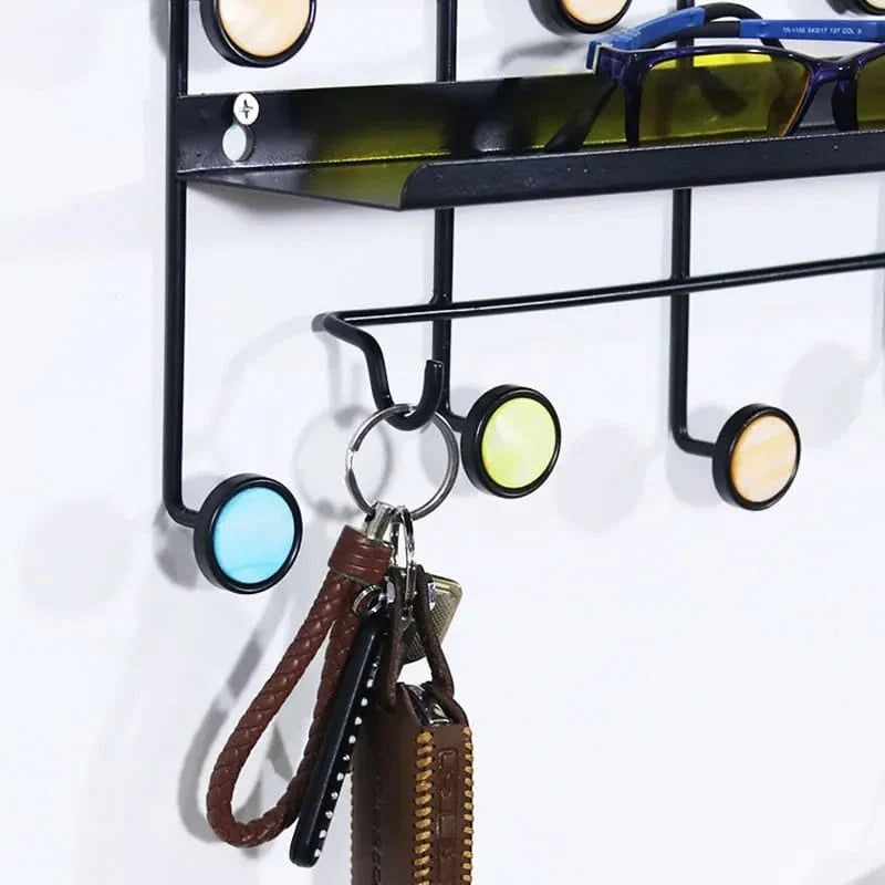 Nordic Style Wall Shelf With Hooks