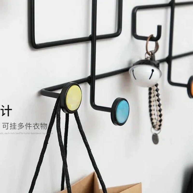 Nordic Style Wall Shelf With Hooks