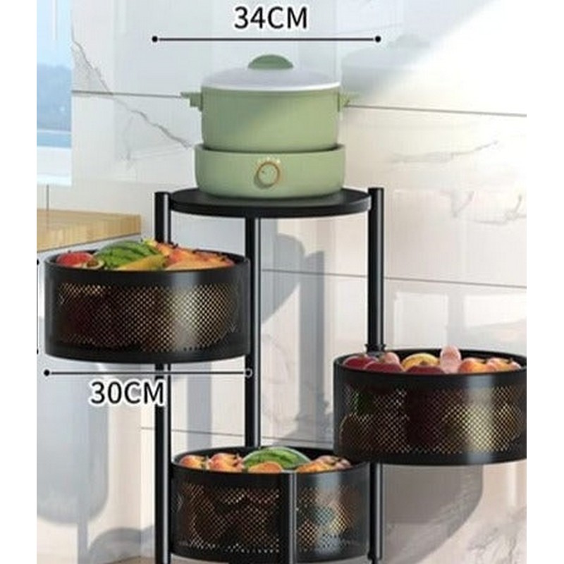 3-Tier Metal Vegetable Basket By Matrix