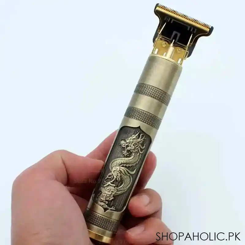 Kemei Vintage T9 Rechargeable Professional Hair Clipper for Beard and Haircut Style Trimmer with Four Clips