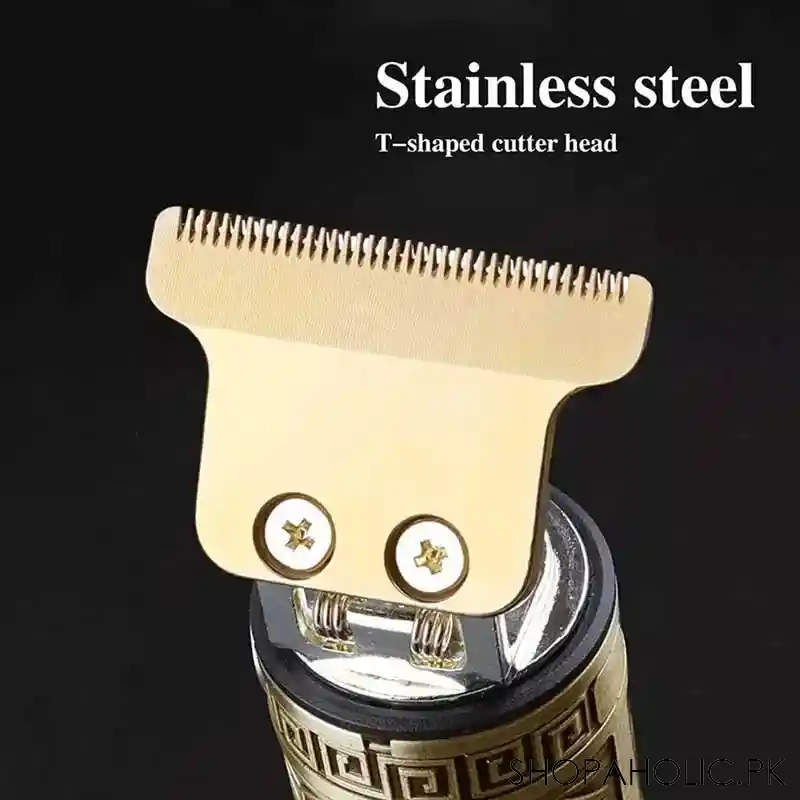 Kemei Vintage T9 Rechargeable Professional Hair Clipper for Beard and Haircut Style Trimmer with Four Clips