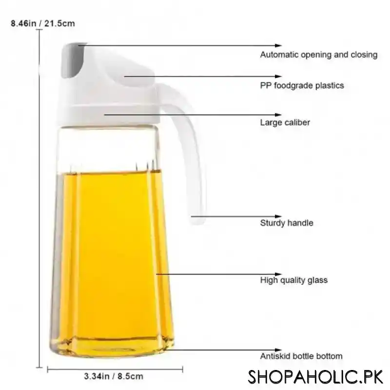 King Style Oil Bottle Dispenser with Automatic Cap and Stopper