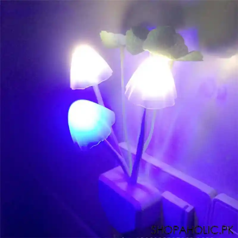 LED Mushroom Romantic Colorful Sensor Plug-in Night Light