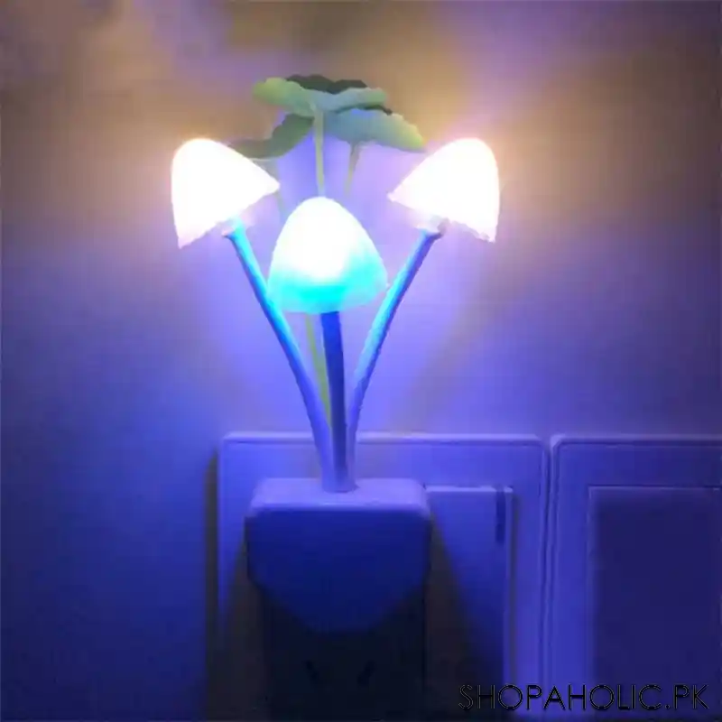 LED Mushroom Romantic Colorful Sensor Plug-in Night Light