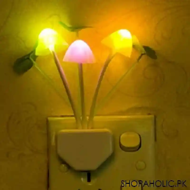 LED Mushroom Romantic Colorful Sensor Plug-in Night Light
