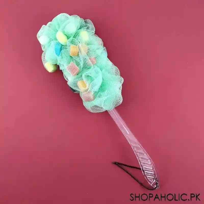 Loofah with Long Acrylic Handle