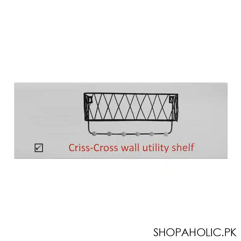 Matrix Criss-Cross Wall Utility Shelf, 12 x 6 x 4.6 Inches