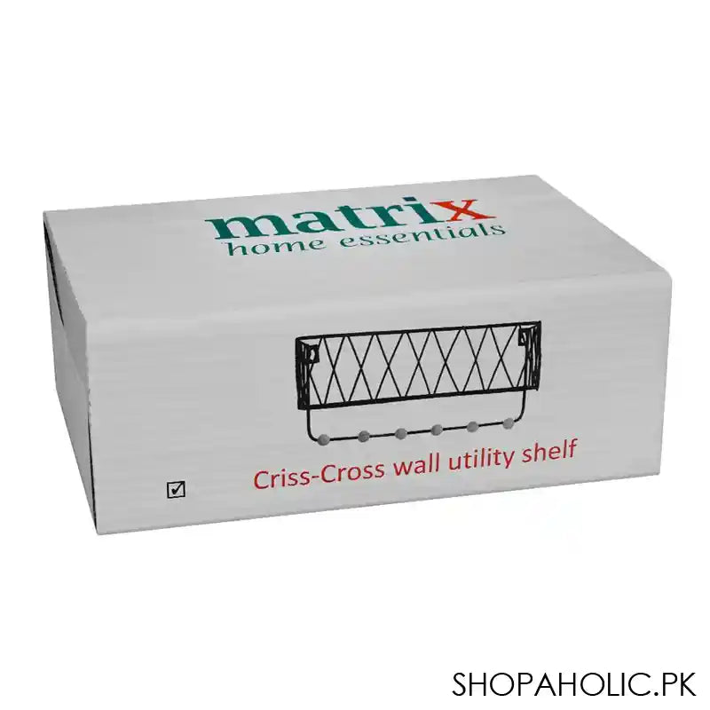 Matrix Criss-Cross Wall Utility Shelf, 12 x 6 x 4.6 Inches