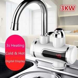 Digital Electric Faucet Tap Hot/Cold Water Heater Fast Instant Bathroom & Kitchen Heating