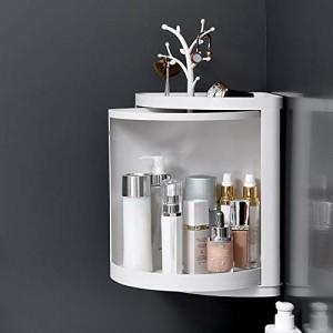 360° Rotatable Corner Bathroom Storage Organizer