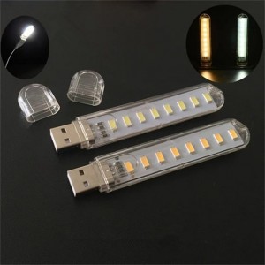 Buy 2PCS 8 LED Mini Portable USB Lamp Lighting For PC Laptop Mobile