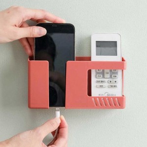 Wall Mounted Double Lattice Remote Control and Mobile Phone Holder