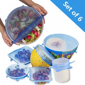 Silicone Stretch Pack of 6 Lids