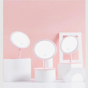 Vanity Cosmetic Makeup Mirror With LED Ring light Touch Control Adjustable Brightness and 3 Mode