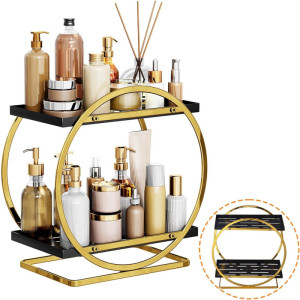 2 Tier Metal Makeup Organizers And Storage