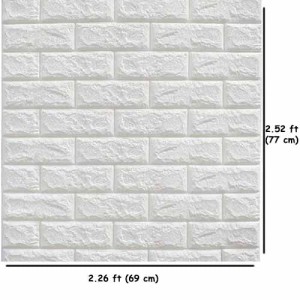 3D Foam Brick Wallpaper Stickers Pack of 4
