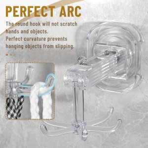 MultiPurpose Claws Swivel Suction 6 Hook Kitchen / Bathroom