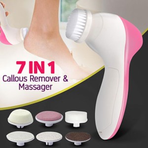 7 in 1 Callous Remover & Massager – Battery Operated Foot & Body Care Kit