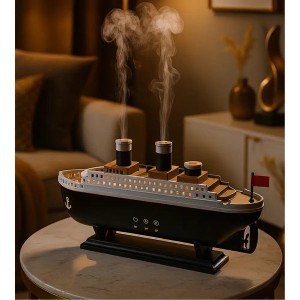 Royal Ship LED Aroma Humidifier – Dual Mist & Ambient Lights