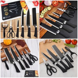 6pcs. Cooking Wavy  Knife Sets | Cooking Knife Sets | Knives & Accessories | Kitchen Utensils | Kitchen & Dining | Knife | Cooking Knife