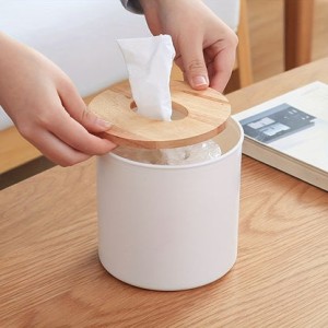 Round Tissue Box With Lid