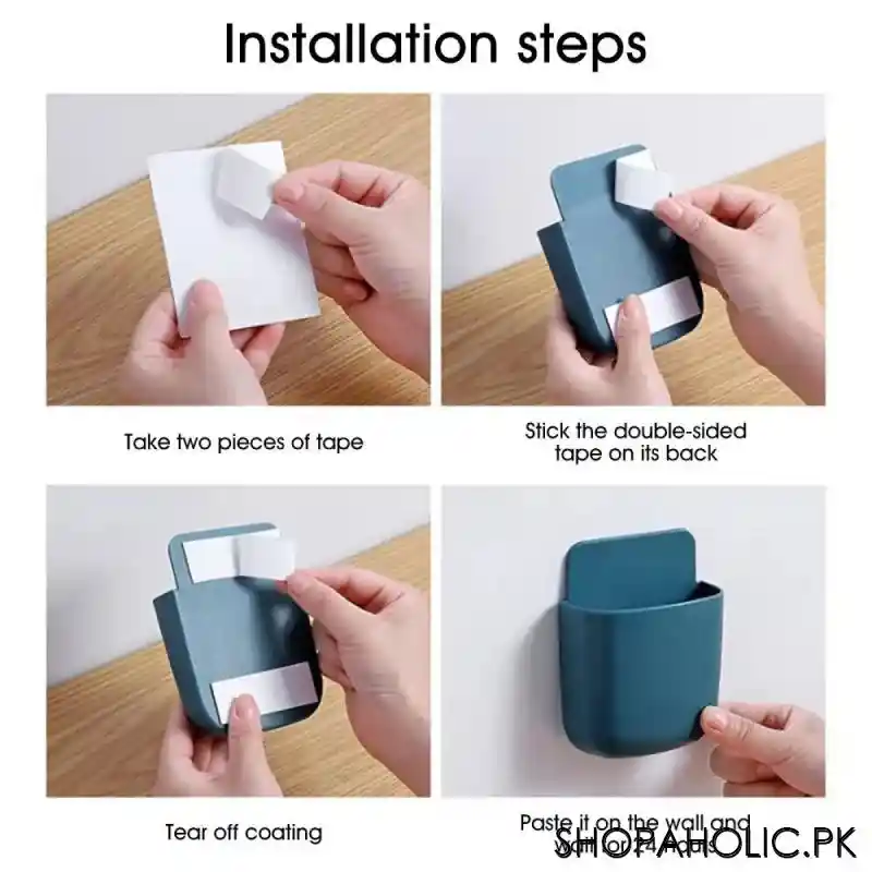 Multifunction Wall-Mounted Mobile Phone Plug Holder