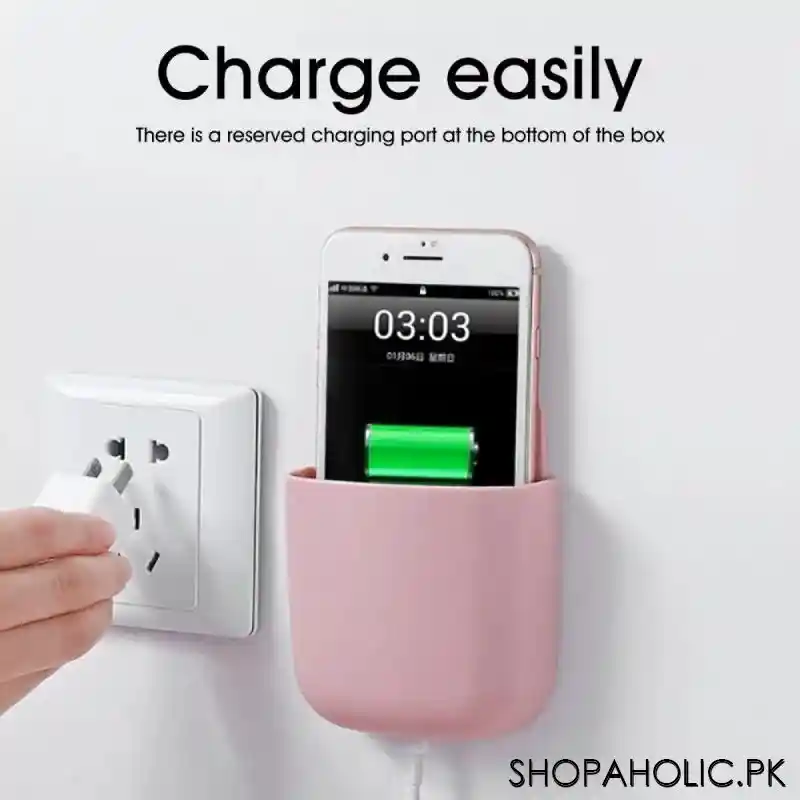 Multifunction Wall-Mounted Mobile Phone Plug Holder