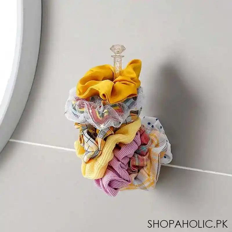 Multipurpose Crystal Wall Hair Rope Holder Rack for Jewelry Necklace Bracelet Organizer Stand Hook