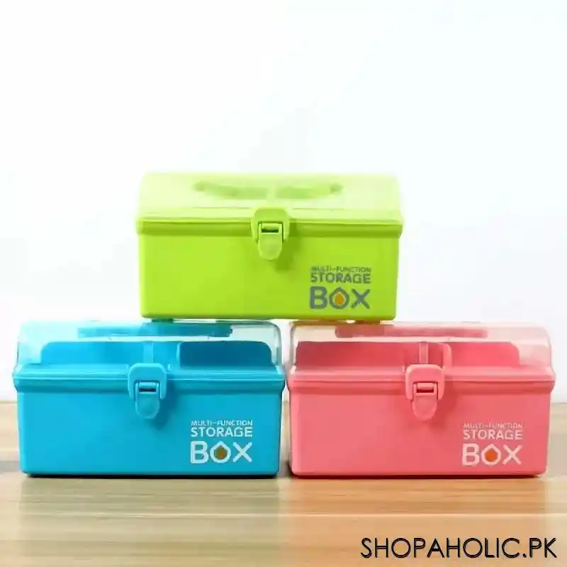 Multipurpose Medicine Storage Box with Removable Tray
